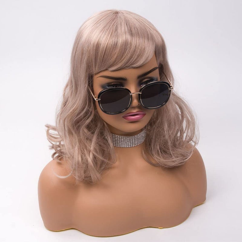 JINGFA Realistic Female Mannequin Head with Shoulder Display Manikin Head Bust for Wigs,Makeup,Beauty Accessories Displaying - Image 2
